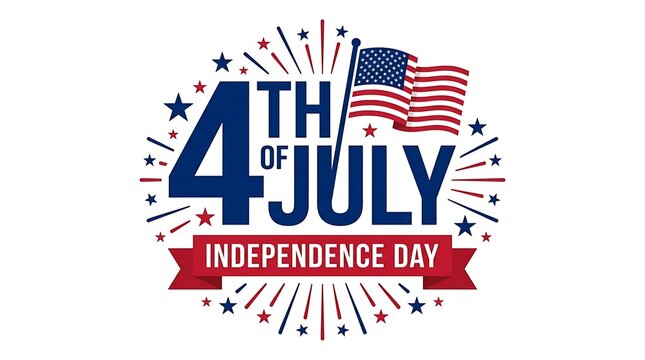 4th of july independence day vector illustration isolated on white background