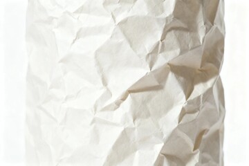 Fototapeta premium Close-up of Crumpled White Paper Texture
