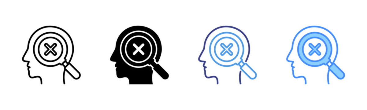 Deduction Icon Set Multiple Style Collection
