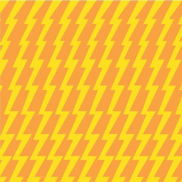Thunderbolt Geometric Pattern &ndash; Comic Book Energy Zigzag Texture with Yellow and Orange Stripes