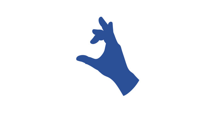 Blue hand silhouette making a gesture indicating a small amount or "a little bit".