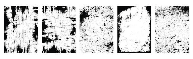 Fototapeta premium Rectangular grunge textures featuring, distressed grunge rectangular frames with vintage textured borders, rough texture, edges, retro, decorative design for poster, photo frames, backgrounds.