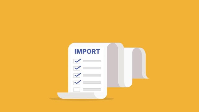 Import Document Concept with Checklist and Data Management Interface