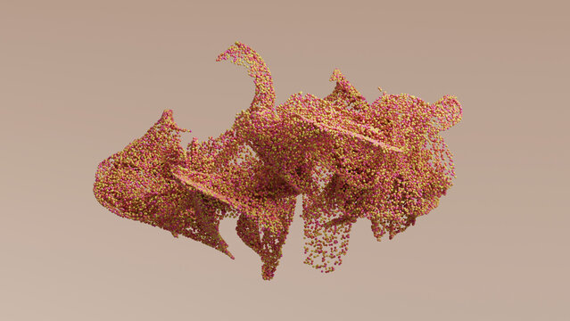 Colorful abstract 3d rendering of a particle cloud