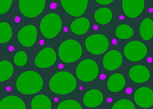 Abstract microscopic biological organism pattern with floating cells