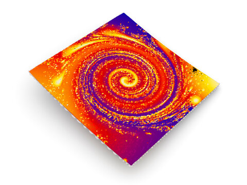 Vibrant LSD blotter, 3d rendering