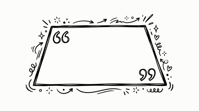 A black and white illustration of a trapezoid with decorative elements and numbers.