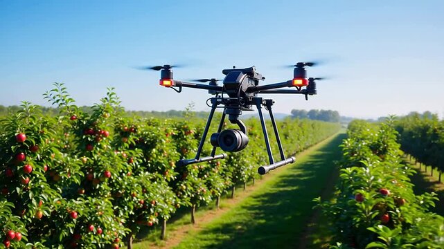 Orchard Aerial Mapping Drone Constructing Digital Twin