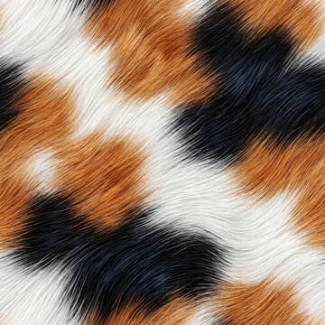 Calico cat fur pattern tortoiseshell animal hair texture background