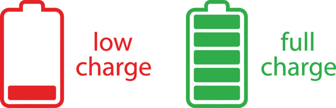 Battery Charge Level Indicator Icons