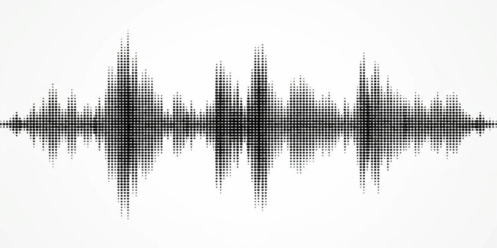 Sound wave, audio waveform, music equalizer, vector graphic