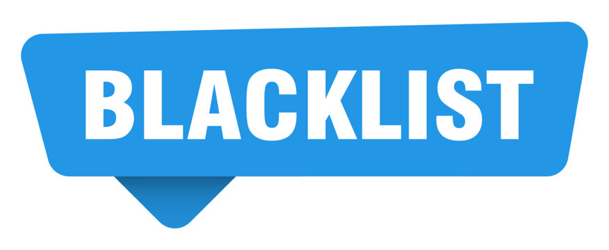 blacklist sticker. blacklist blue sign isolated on transpatent background