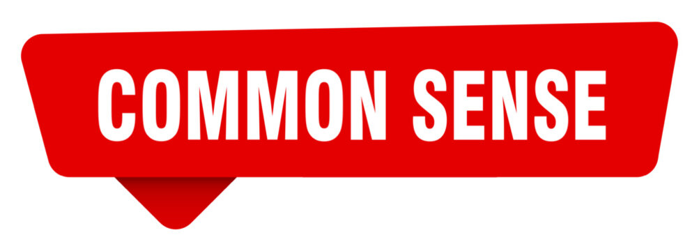 common sense sticker. common sense sign isolated on transpatent background