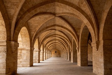 Obraz premium Continuous Arched Architecture Corridor