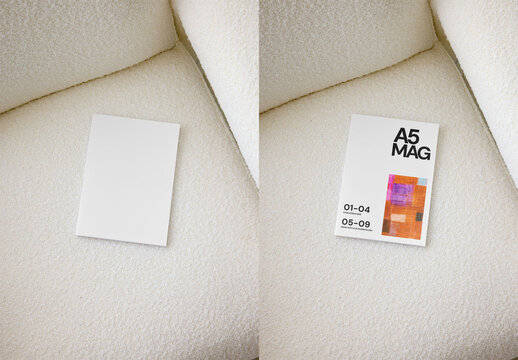 Mockup Of Customizable A5 Magazine