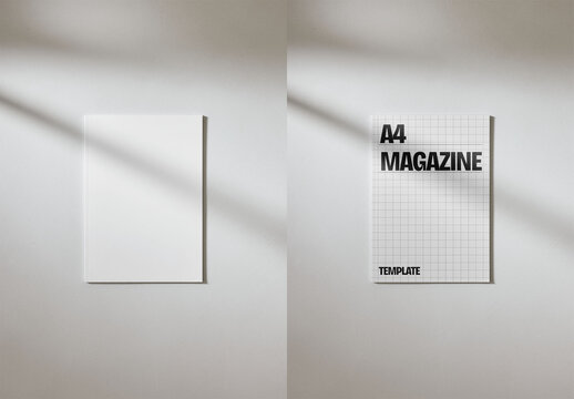Mockup Of Customized A4 Magazine Front