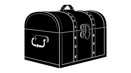 Antique Treasure Chest: A vintage wooden treasure chest, reinforced with metal bands and ornate hardware, evokes a sense of mystery and adventure. © Murshida