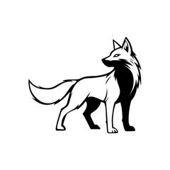 E sport Fox Animal logo vector design templates simple and modern © Deni