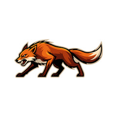 E sport Fox Animal logo vector design templates simple and modern © Deni