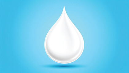 Fototapeta premium White cream cosmetic product drop.