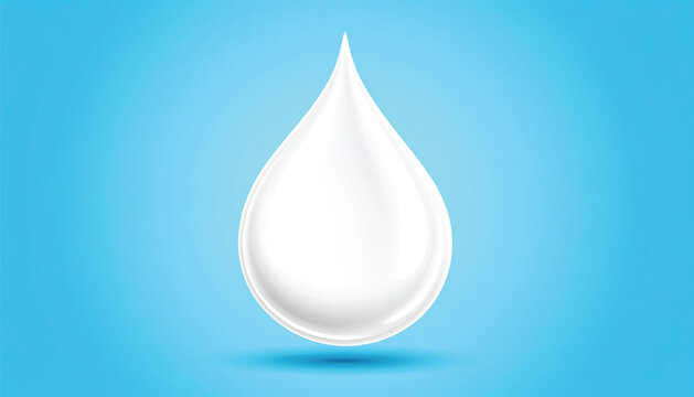White cream cosmetic product drop.