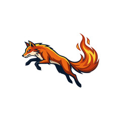 E sport Fox Animal logo vector design templates simple and modern © Deni
