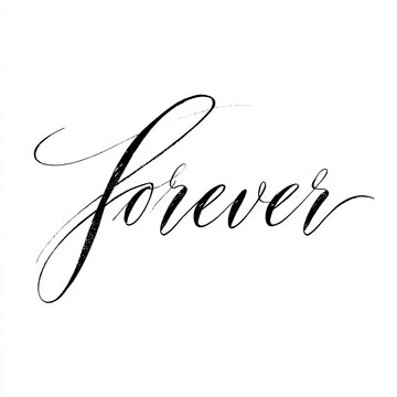 Elegant "forever" calligraphy