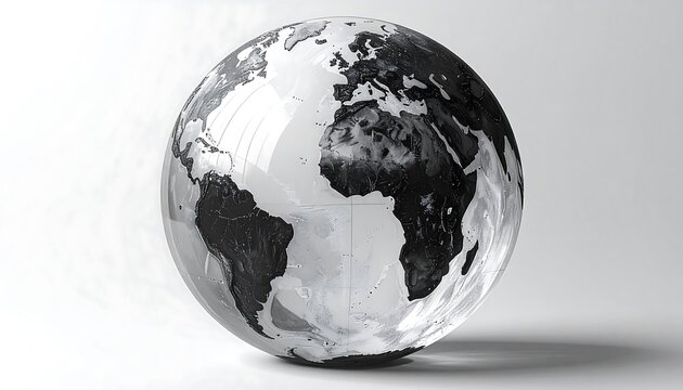 Detailed globe representation of planet earth continent view