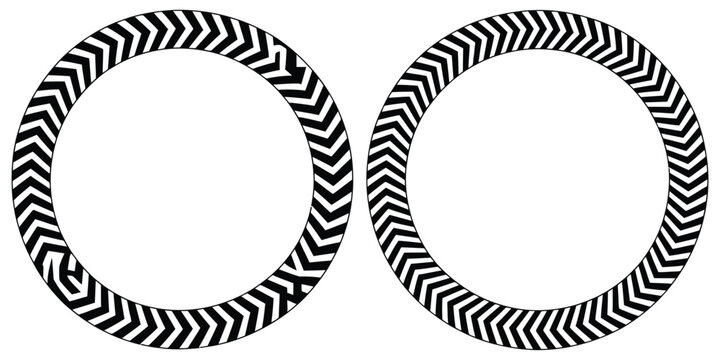 Chevron Arrow Frame with Black Circular Design for Navigation Elements, Direction Indicators, Interface Controls, Process Flow and Modern Graphic Applications, Vector Designs