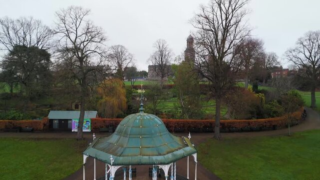 Victorian Bandstand in The Quarry Park, Shrewsbury, England