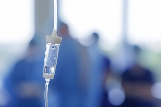 Intravenous Drip in an Operating Room During Surgery