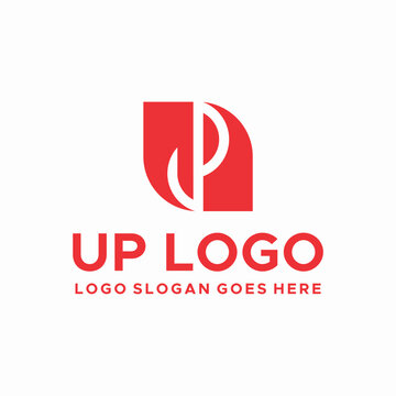 UP simple logo vector image