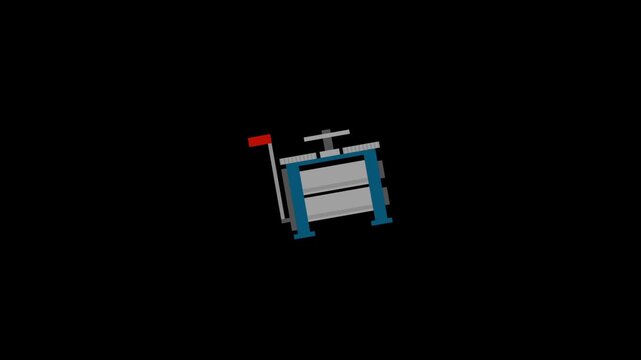Bending machine icon animation