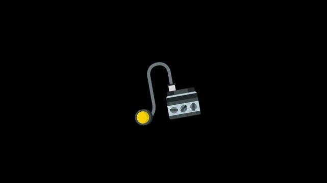 Cleaning Machine icon  animation, vacuum cleaner 