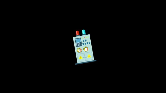 Electric control panel icon animation 