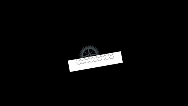 Gear wheel rotation icon animation
