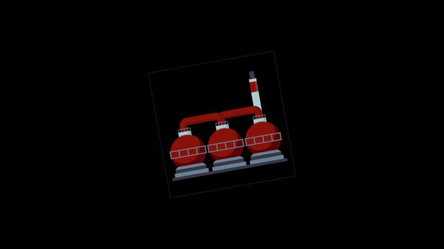 Industry tank icon animation configuration presentation 