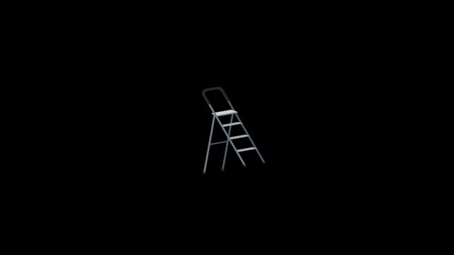 Ladder icon animation on an alpha channel background