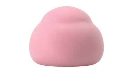 Smooth pink round dome shaped squishy toy on transparent background © shuphanida