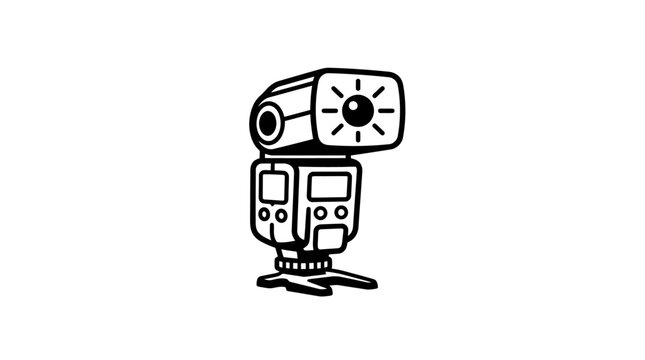 Camera flash unit illustration