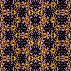 Fototapeta premium Retro Floral Gold Patter