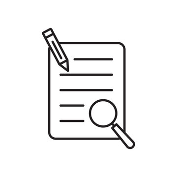 Defining icon isolated on white background