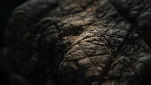 Weathered stone surface with layered mineral texture