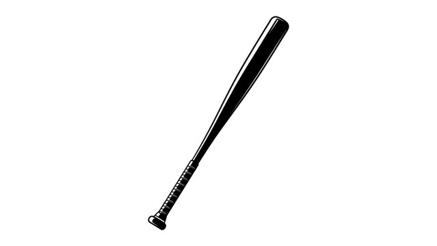 Baseball Bat Classic Design: A classic baseball bat, a symbol of power and sport, presented in a sleek, professional design.