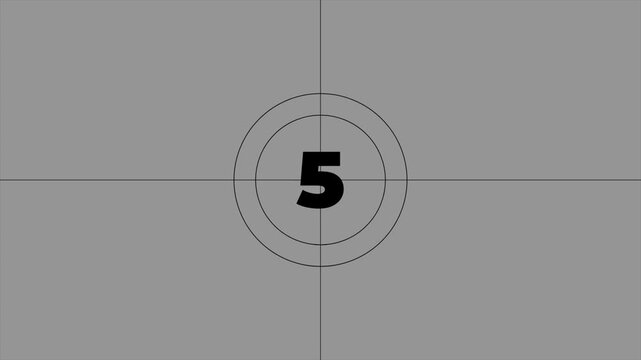 Cinematic Retro Film Leader Opener Ten Second Countdown Premiere Introduction 4k video