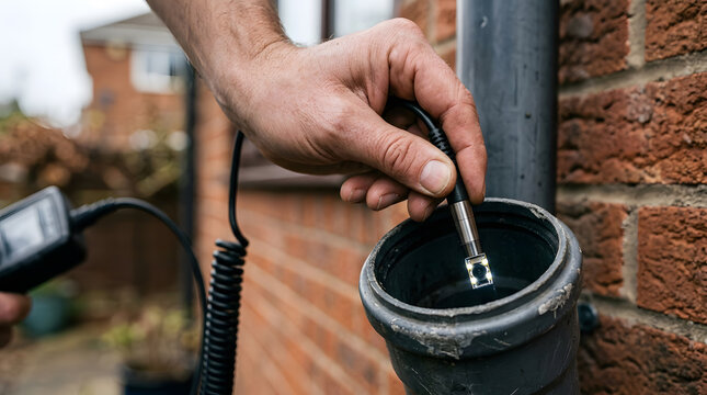 professional drain inspection camera | plumber using endoscope for pipe blockages | residential sewer line camera inspection | plumbing snake camera for clogged drains