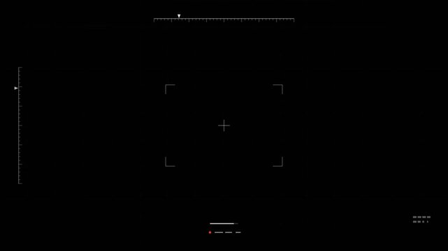 Tactical Minimalist HUD Crosshair Overlay for Drone Telemetry or Precision Scope Interface 4k video