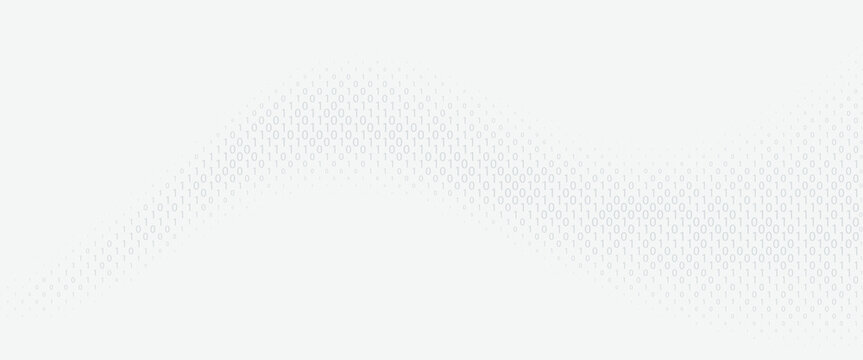 Abstract binary code wave of ones and zeros. Vector graphic pattern with digital stream. vector eps 10