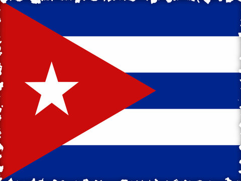 Cuba Flag SVG with Burnt Edges Effect