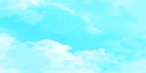 Obraz premium Soft white clouds in a serene light blue sky on a sunny day with natural beauty and peaceful atmosphere